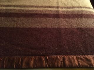 Vintage Wool Striped Camp Blanket 78” X 66”