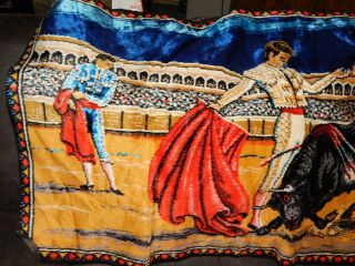 Vintage Tapestry of Bullfight Matador Made in Italy 39 
