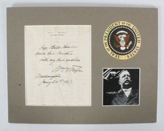 President William Howard Taft Signed Letter - Jsa