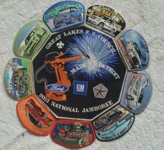 Bsa 2013 Jamboree Patches Great Lakes Council Fs Detroit Chevy Ford Cadillac