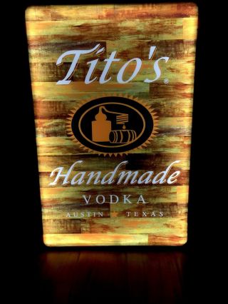 Tito’s Vodka Austin Texas Led Bar Ligjt Man Cave Home Bar Commerical Quoilty