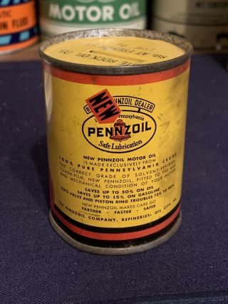 Vintage 1940 ' s Pennzoil MOTOR OIL Coin Bank 3 