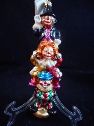 Christmas Ornament Christopher Radko High Jinks Clowns