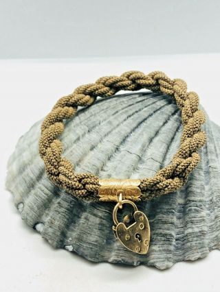 Antique Victorian Mourning Bracelet 18 Ct Gold Momento Mori Rare 1850s