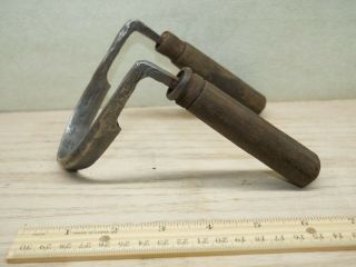Old Primitive Unique Vintage inshave or bent drawknife Wood Carving tool 3