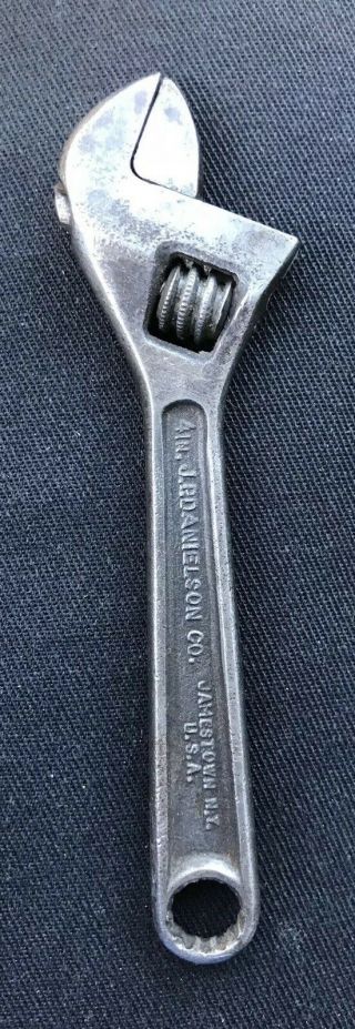 Vintage 4 Inch Betr Grip 4 " Adjustable Wrench - J.  P.  Danielson Co Jamestown Usa