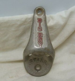 Vintage Big Boy Soda Starr X Cast Iron Wall Mount Bottle Opener Made In Usa