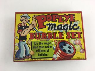 Vintage 1929 Popeye The Sailor Man Magic Bubble Set Pipe King Features Complete