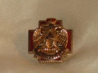 Masonic Scottish Rite 33rd Degree 14k Gold Lapel Pin