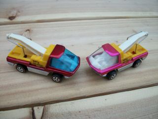 Hotwheels Redline Spectraflame Hot Pink & Rose Tow Truck White Int Read All