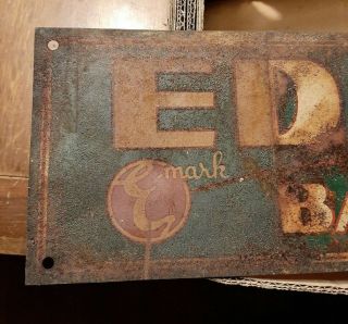 Old Edison Batteries Sign Store Display Mazda Era E Mark