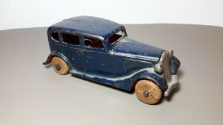 Vintage Arcade Taxi Cab Cast Iron Toy Car 6.  5 ".  Been Repainted