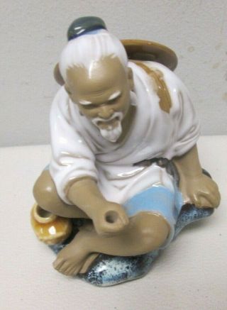 Chinese Porcelain - Clay Figurine Fisherman Shiwan Mudman NO POLE 2
