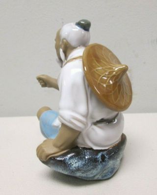 Chinese Porcelain - Clay Figurine Fisherman Shiwan Mudman NO POLE 3