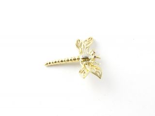 Vintage 14 Karat Yellow Gold Diamond and Ruby Dragonfly Brooch/Pin 5217 2