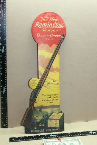 Scarce 1930s Remington Shotgun Shells Gun Sporting Goods Store Display Sign
