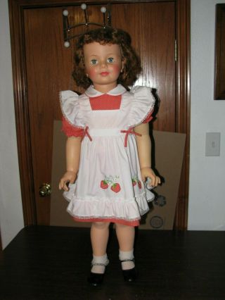 1959 Vintage,  Ideal 35 " Patti Play Pal G - 35 " Curly Top " Auburn For Cttnw - Only