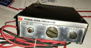 Vintage Federal Signal Corporation Pa200 Siren