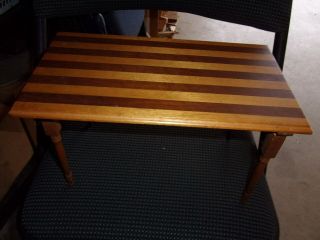 Vintage Primitive Wood Table Hand Made Miniature Salesman Sample Collapsible