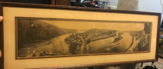 1911 Vintage Yard Long Photo Harpers Ferry Wv Panoramic Photo Maryland Heights