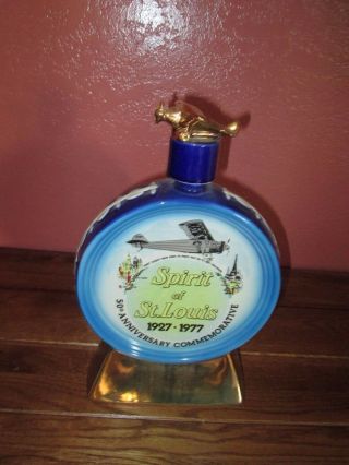 Collectible Ezra Brooks Whiskey Liquor Decanter Bottle Spirit Of St.  Louis