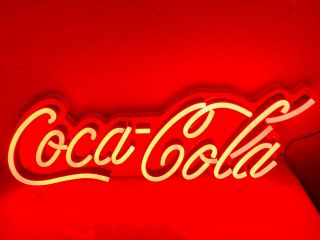 Coca - Cola Mini Script Led Neon Sign - Rare & Authentic