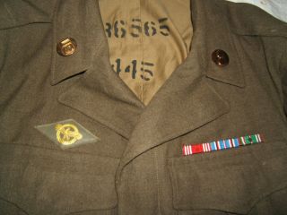 ww2 wwii us u.  s.  army eto 7th uniform group jacket shirt trousers tie o/s hat 3