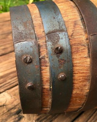 Vintage Small Oak Wood Distillery Whiskey Bourbon Scotch Keg Barrel Bar Decor 3