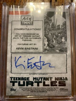 2019 The Art Of Teenage Mutant Ninja Turtles Kevin Eastman Autograph /50 Rare
