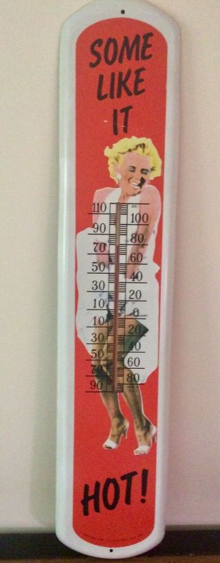 Vintage " Some Like It Hot " Marilyn Monroe Large Thermometer