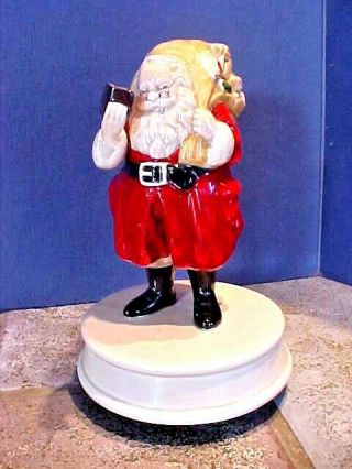 Vintage Otagiri Gibson Greetings Music Box Santa Claus Is Coming To Town Exc