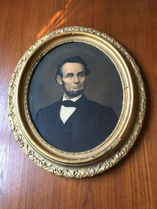 1864 E.  C.  Middleton Framed Abraham Lincoln Chromolithograph Portrait