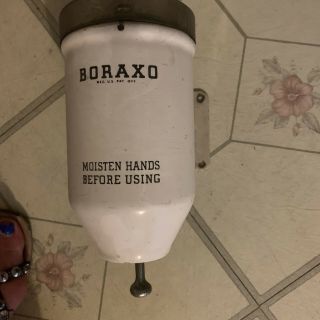 Vintage Boraxo Porcelain Powder Soap Dispenser