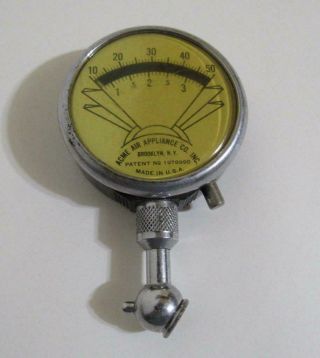 Vintage Tire Pressure Gauge Acme Air Appliance Co.  Antique Balloon Auto Bycyle