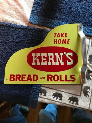 Vintage Nos Kerns Bread Screen Door Push Pull Sign Handle
