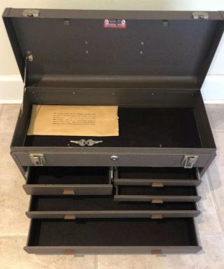Vintage Kennedy 7 Drawer Machinist Tool Chest Box 520 W/keys 2