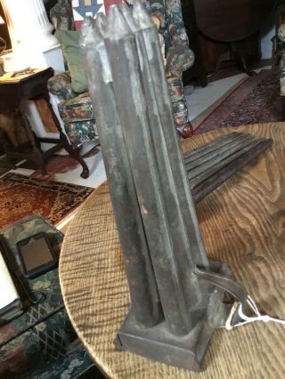 Revolutionary War 18th Early 19th Century 6 Tube Tin Candle Mold Shape