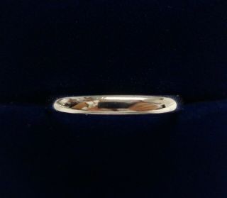 Vintage 2 Mm Platinum Wedding Ring - Size M 1/2 (us 6.  5) - 3.  8 Grams