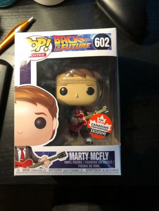 Funko Pop Marty Mcfly With Guitar 602 Canadian Convention Exclusive