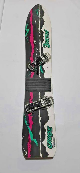 Vintage Burton Cruise Snowboard 1992 Pointed Nose Flat Tail Made In Austria