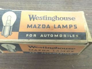 Box Of 10 Nos Westinghouse Mazda Lamps 1158 Light Bulbs 6 - 8 Volt Rear & Signal