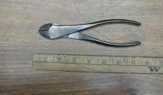 Old Tools,  Vintage Williams No.  67 Dykes,  7 " Diagonal Cutting Pliers,