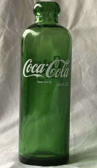 Coca Cola Hutchinson Bottle 6.  5 Oz Dark Green Bottle Coke Chattanooga Glass Co.