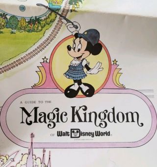 A Guide To The Magic Kingdom Of Walt Disney World 1979 Productions Vintage Map