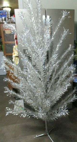 Vintage Regal Aluminum Metal Christmas Tree 6 1/2 Ft Sapphire W Box Model 5265