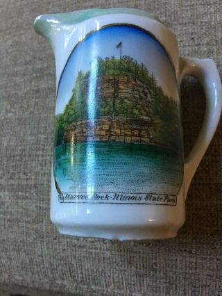 Souvenir Pitcher Of Starved Rock Illinois State Park Made In Germany