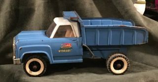Vintage 1960s Tonka Pressed Steel Hydraulic Dump Truck Blue - 100 Functional
