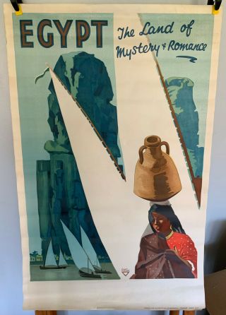 Vintage Travel Poster Egypt The Land Of Mystery & Romance By I.  H.  Gorey