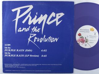 Prince & The Revolution Purple Rain Warner Bros 12 " Nm Promo Purple Vinyl