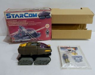 Vtg Starcom 1990 Variant Purple - Gold Figure Driver Shadow Raider Coleco Mattel